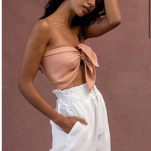 NWT Posse Linen Bandeau Top